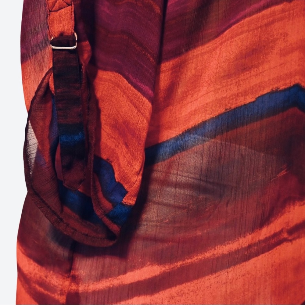 Liz Claiborne Petite Sheer Orange Tunic - Picture 5 of 6